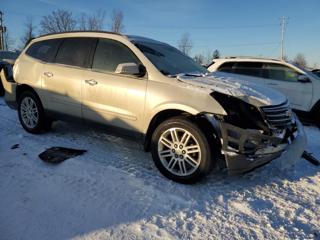 2015 Chevrolet Traverse VIN 1GNKRGKDXFJ260102 Copart auction photo, rear end / front end damage thumbnail 4