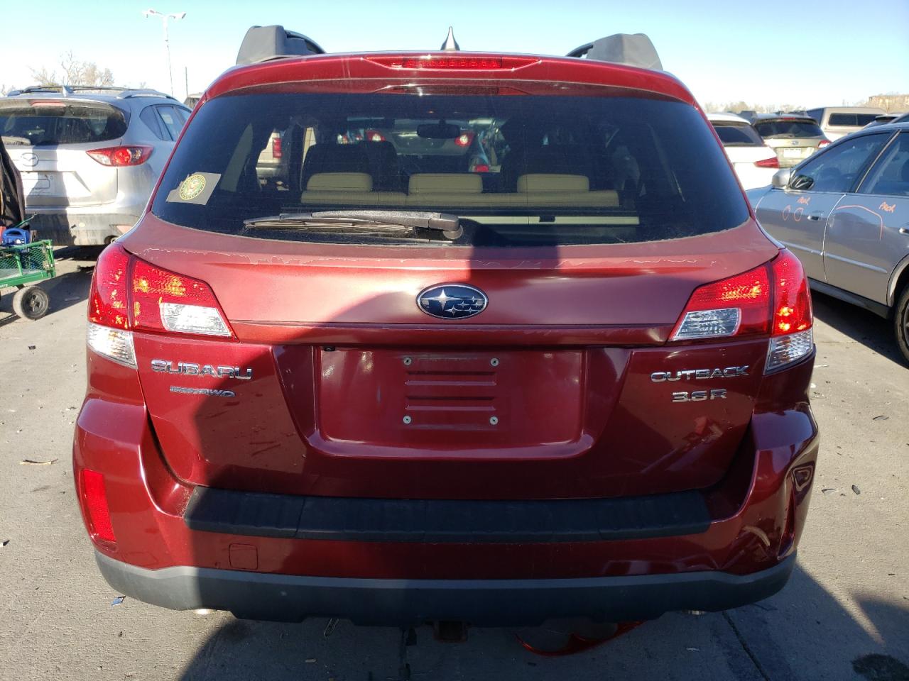 2011 Subaru Outback VIN 4S4BRDHC6B2343449 Copart auction photo, side / rear end damage thumbnail 6