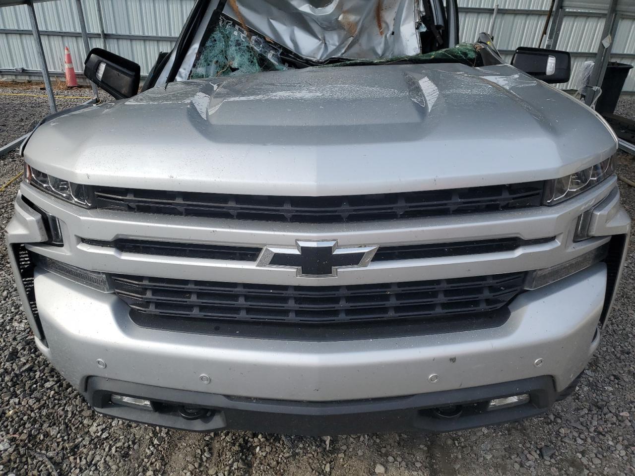 2021 Chevrolet Silverado VIN 1GCUYEED1MZ196020 Copart auction photo, top/roof / side damage thumbnail 11
