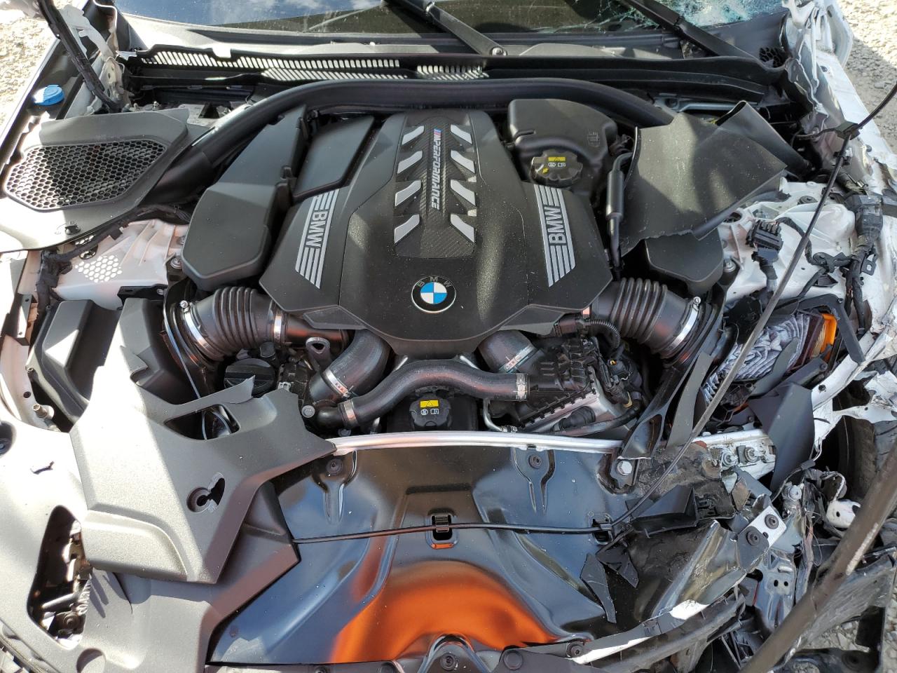 2020 BMW M5 VIN WBAJS7C06LCD07565 Copart auction photo, front end / side damage thumbnail 13
