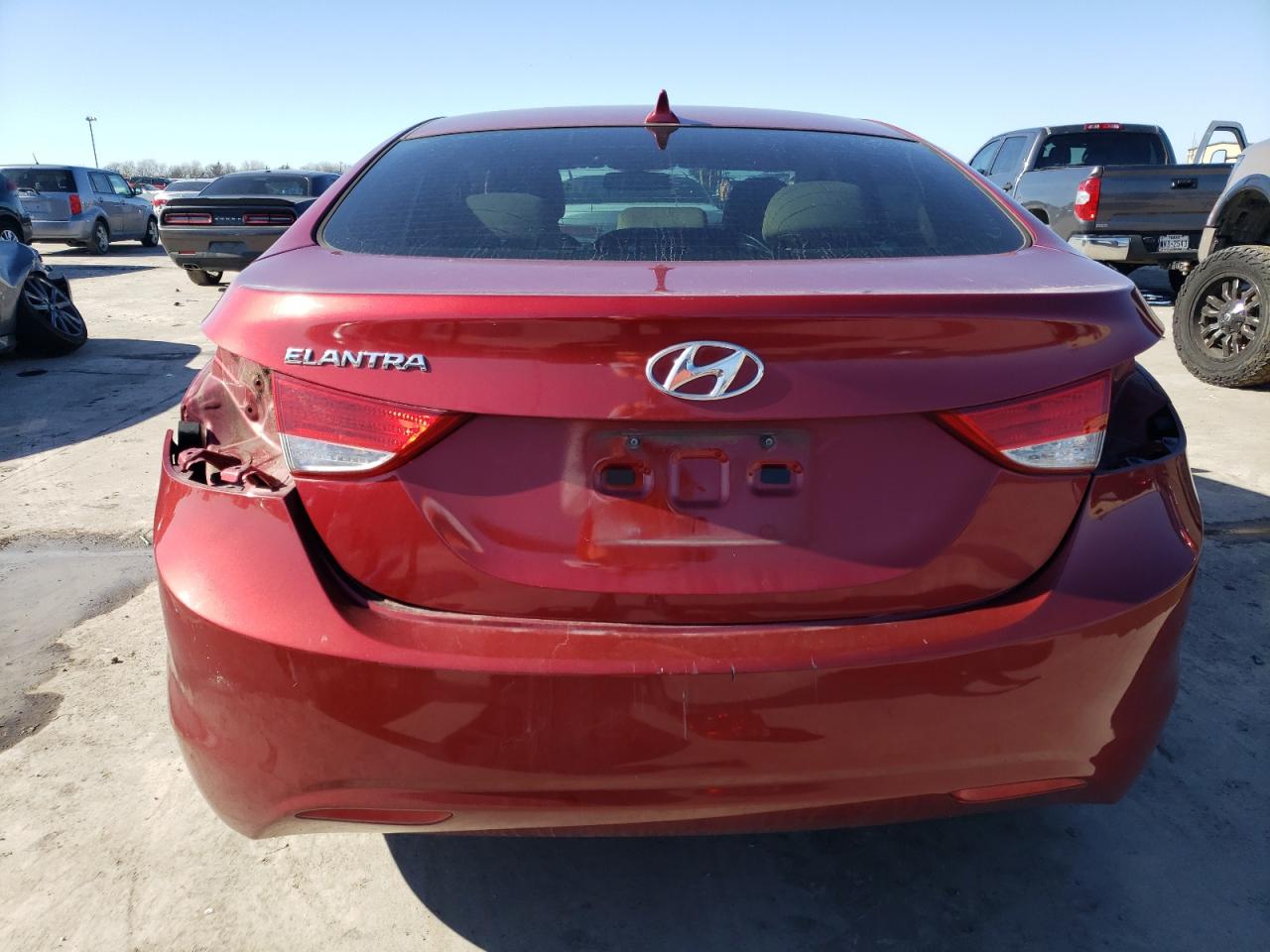 2013 Hyundai Elantra VIN 5NPDH4AE6DH442401 Copart auction photo, front end / rear end damage thumbnail 6