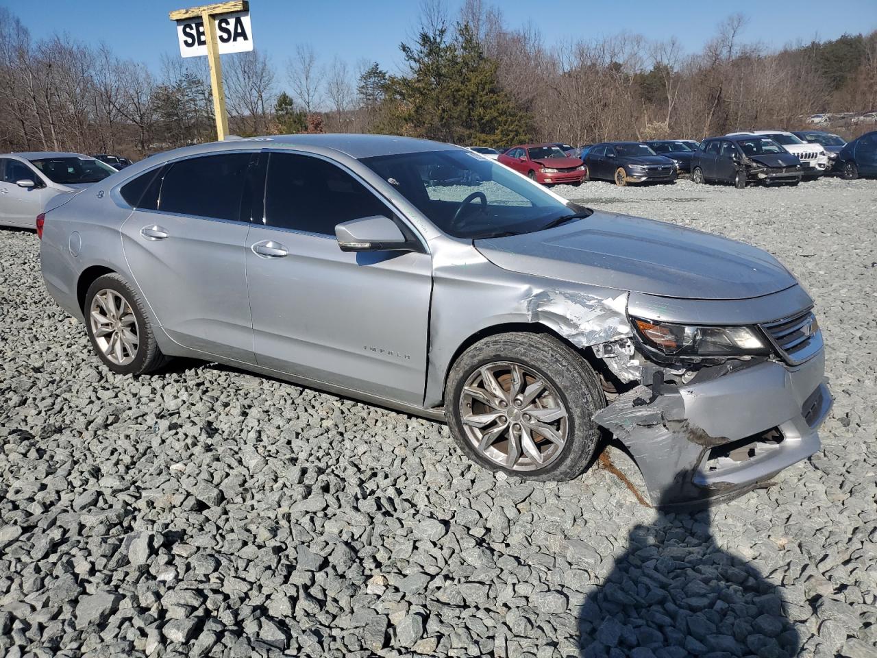 2016 Chevrolet Impala VIN 2G1105SA0G9161545 Copart auction photo, front end / side damage thumbnail 4