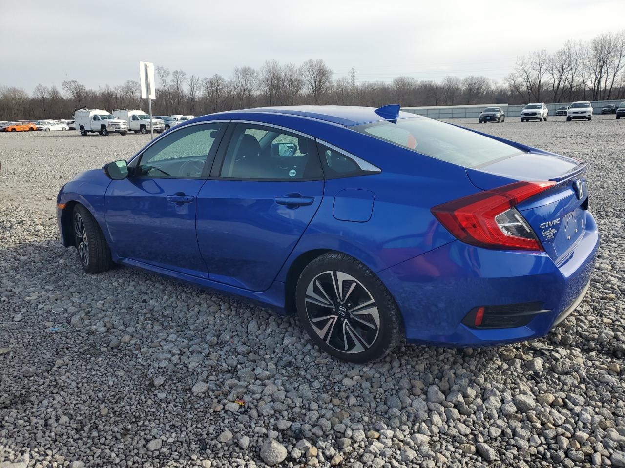 2018 Honda Civic VIN 2HGFC1F39JH641333 Copart auction photo, side / front end damage thumbnail 2