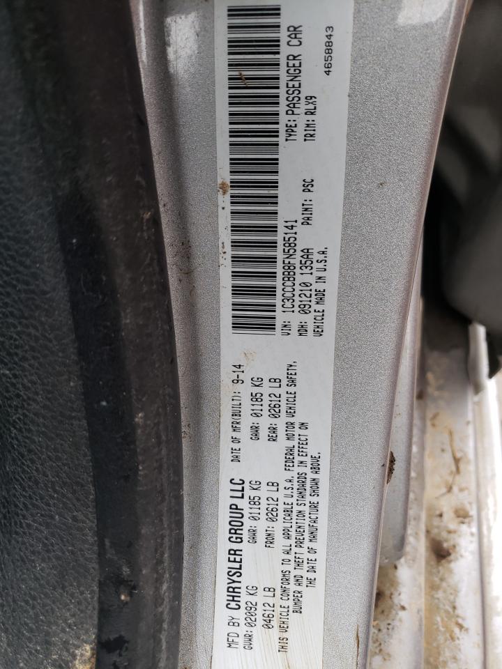 2015 Chrysler 200 VIN 1C3CCCBB8FN585141 Copart auction photo, rollover damage thumbnail 12