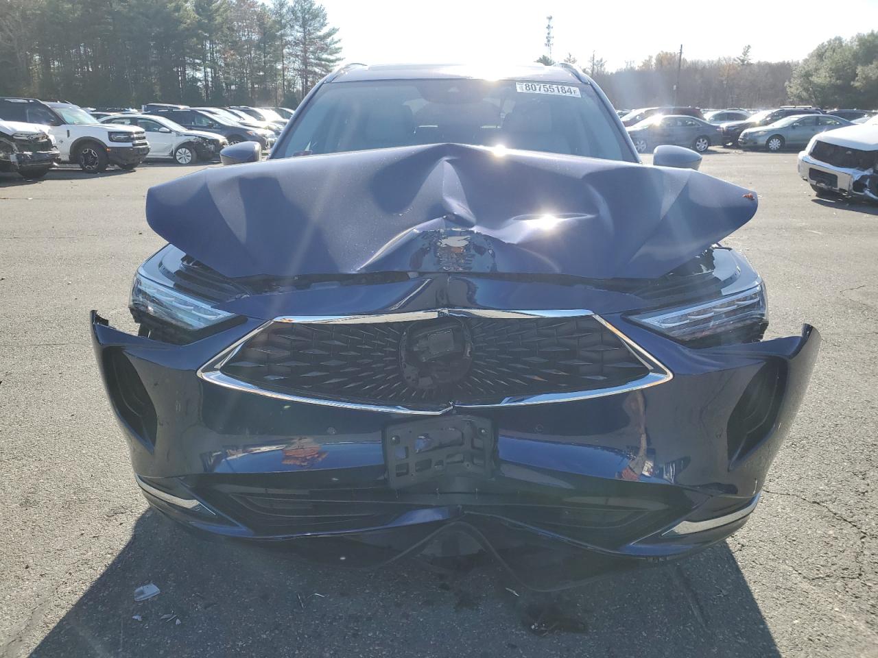 2022 Acura MDX VIN 5J8YE1H49NL050047 Copart auction photo, front end / minor dent/scratches damage thumbnail 5