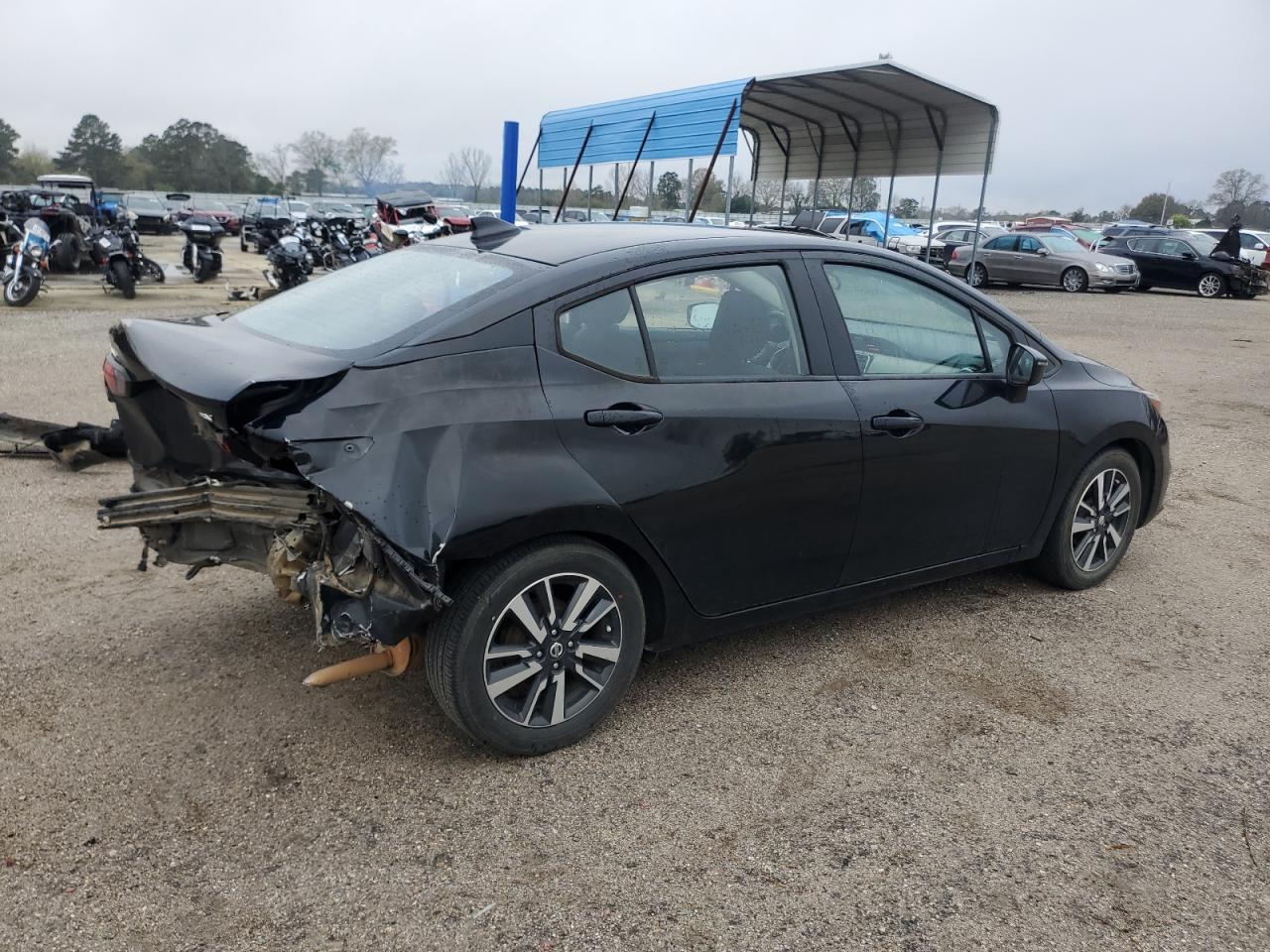 2021 Nissan Versa VIN 3N1CN8EV3ML834597 Copart auction photo, rear end / side damage thumbnail 3