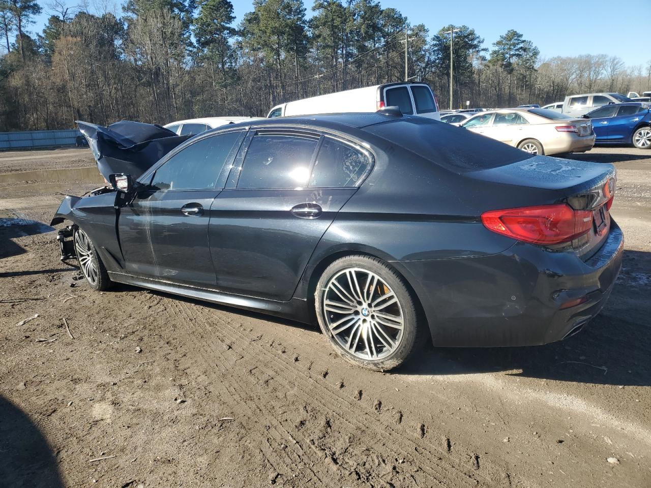 2017 BMW 5er VIN WBAJE5C37HG914383 Copart auction photo, undercarriage / front end damage thumbnail 2