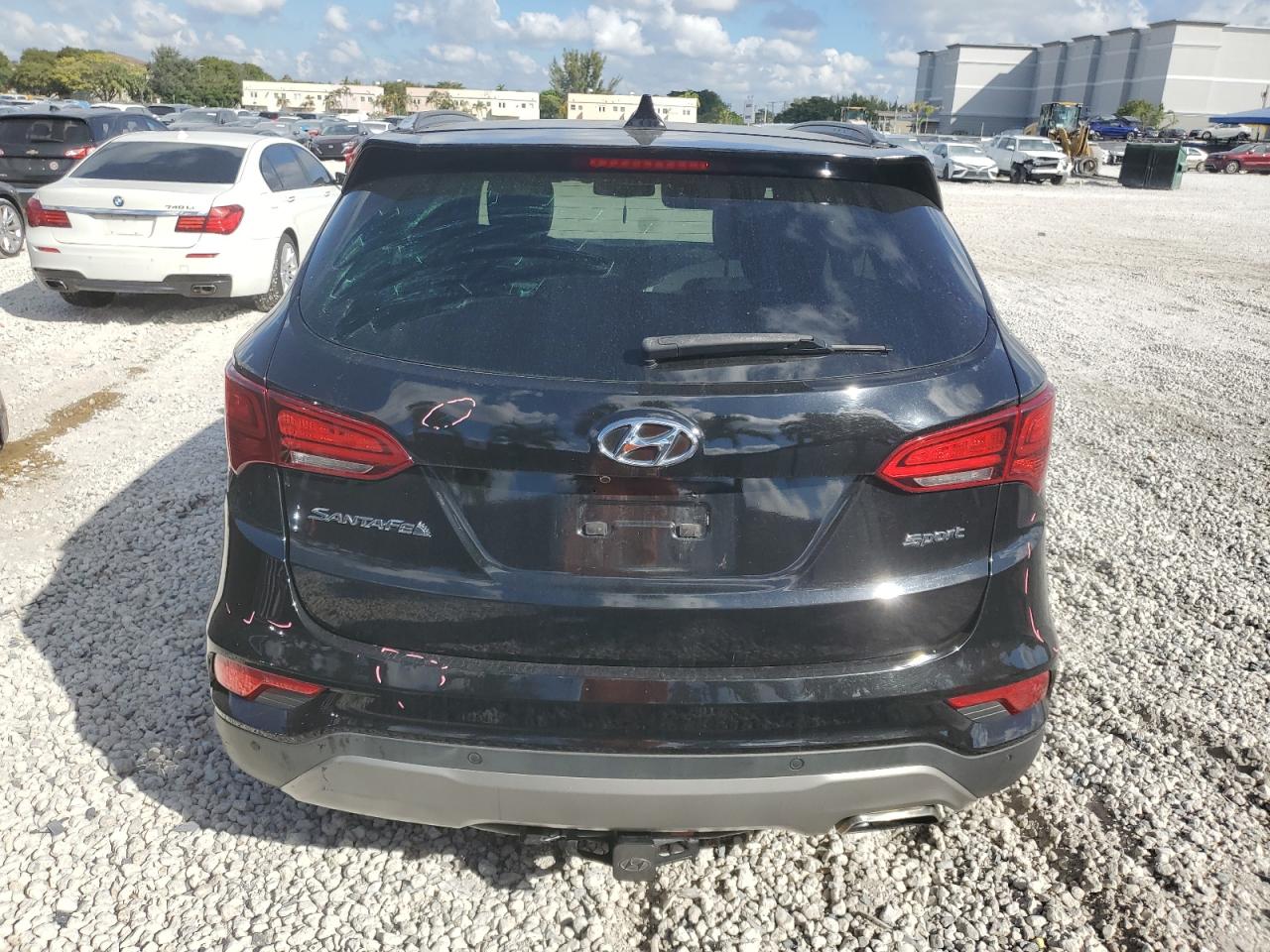 2018 Hyundai Santa Fe VIN 5NMZU3LB6JH058447 Copart auction photo, front end damage thumbnail 6