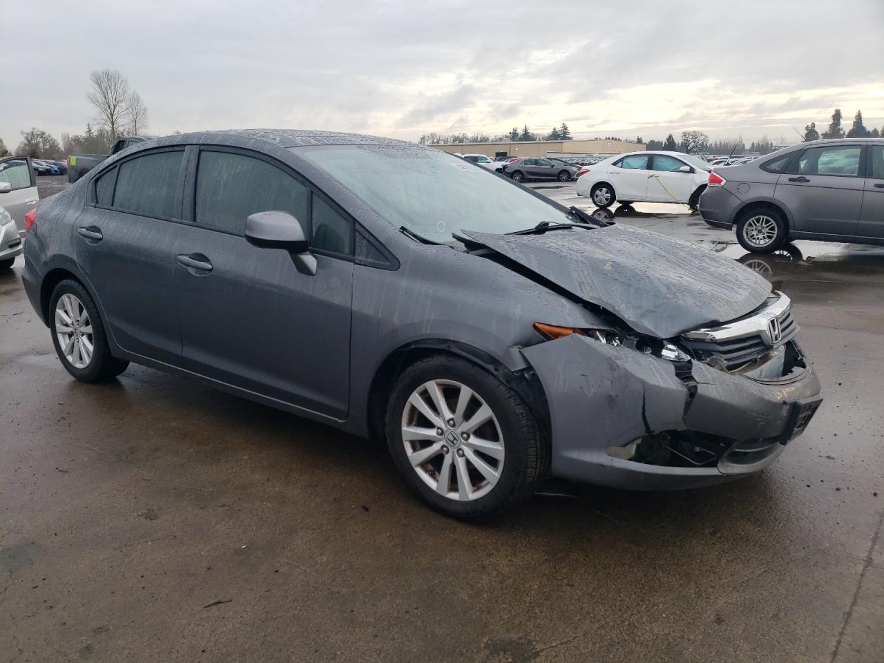 2012 Honda Civic VIN 2HGFB2F95CH320762 Copart auction photo, front end damage thumbnail 4