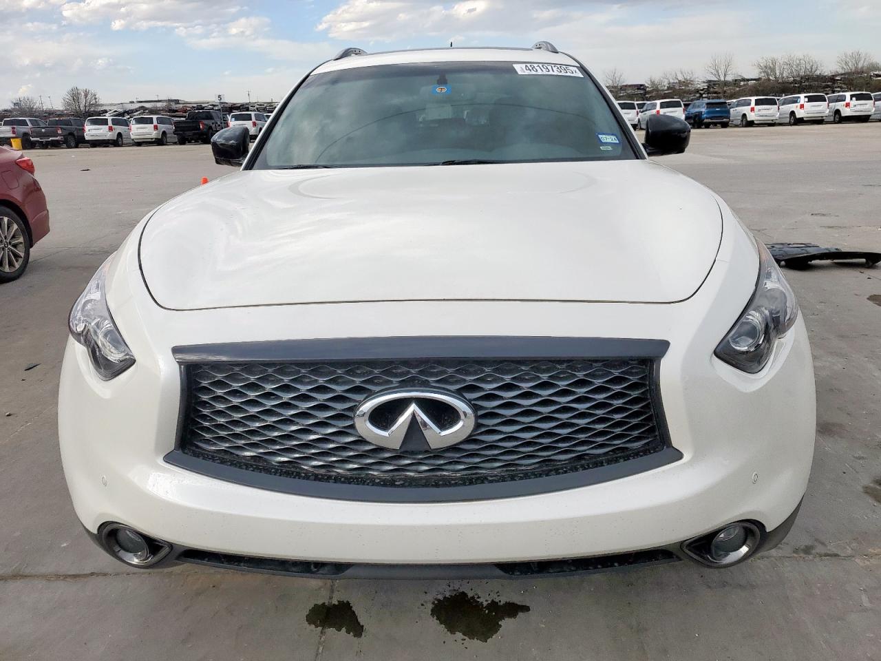 2017 Infiniti QX70 VIN JN8CS1MU2HM143356 Copart auction photo, front end damage thumbnail 5