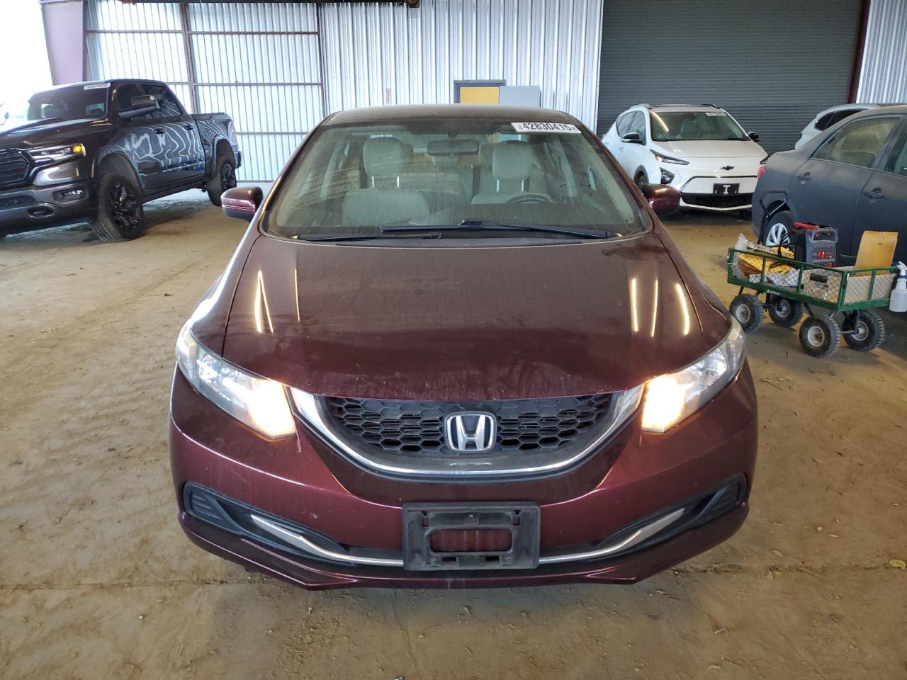 2015 Honda Civic VIN 19XFB2F59FE706502 Copart auction photo, rear end damage thumbnail 5