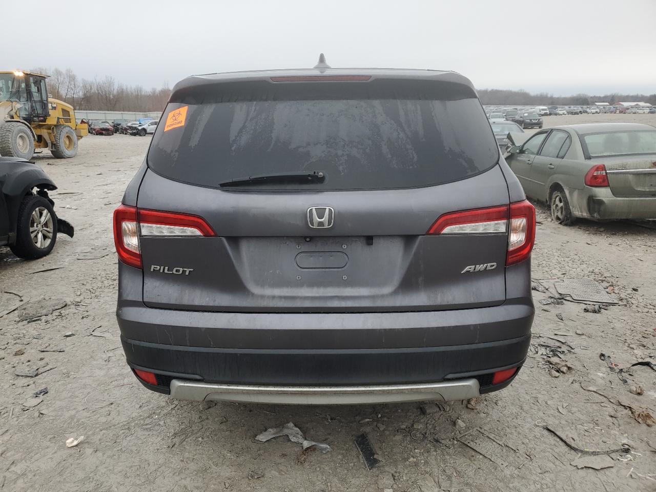 2019 Honda Pilot VIN 5FNYF6H57KB045915 Copart auction photo, front end / side damage thumbnail 6