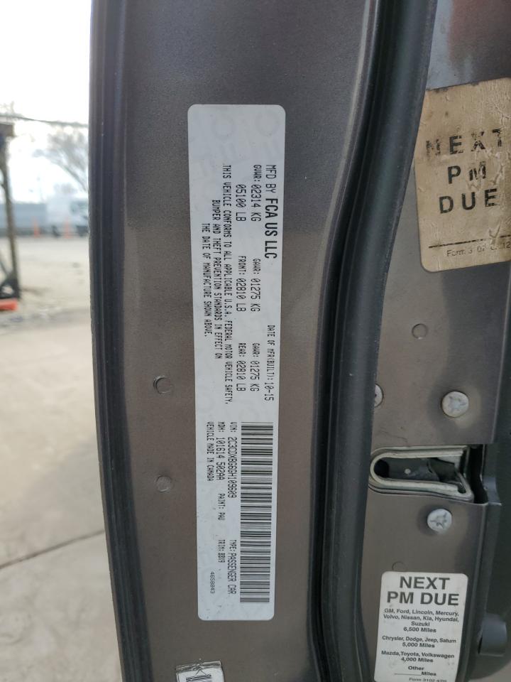 2016 Dodge Charger VIN 2C3CDXBG6GH109609 Copart auction photo, rear end damage thumbnail 12