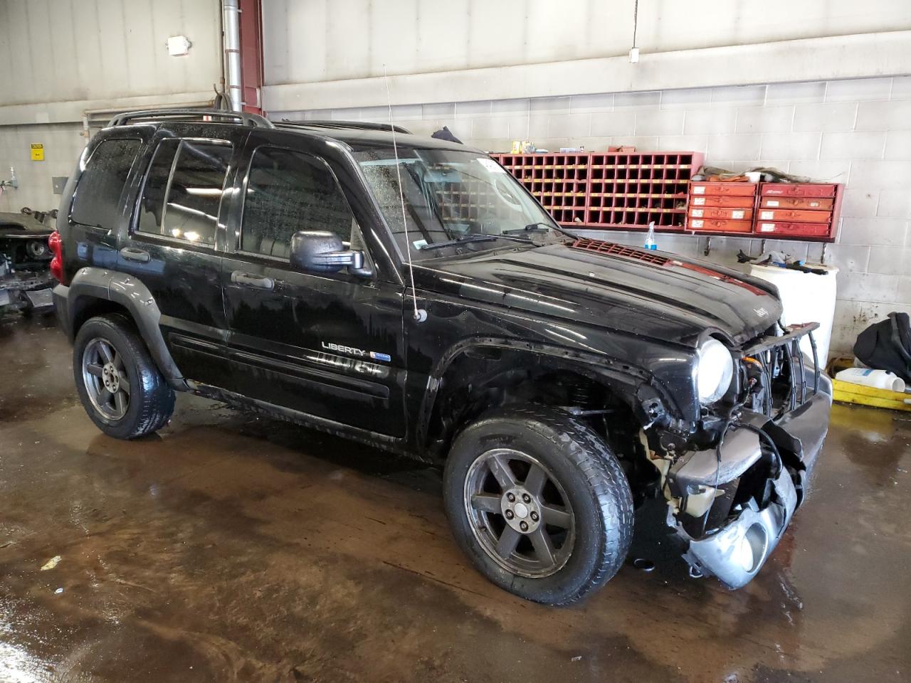 2003 Jeep Liberty (North America) VIN 1J4GL48K13W663592 Copart auction photo, front end / side damage thumbnail 4