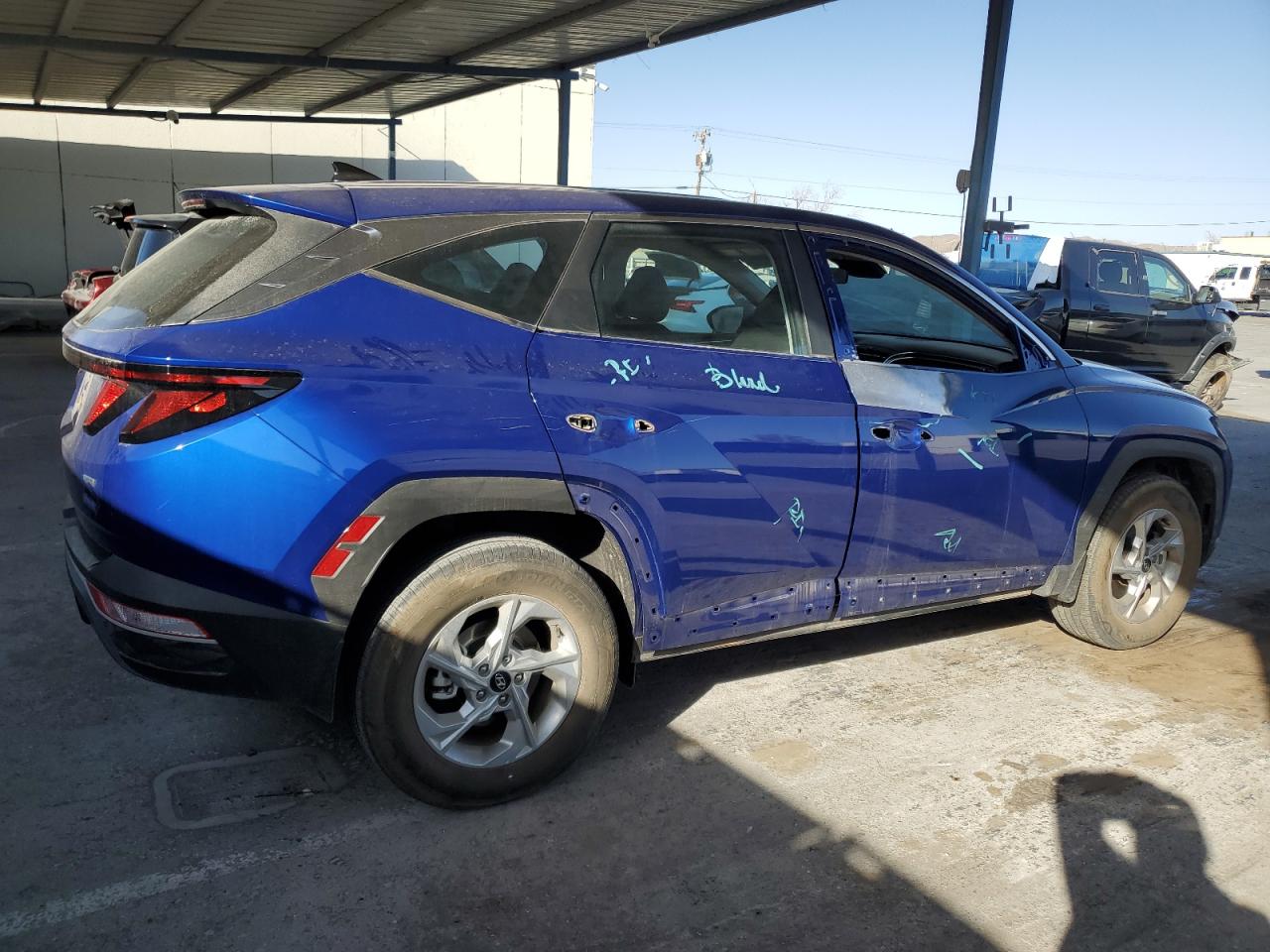 2023 Hyundai Tucson VIN 5NMJACAE9PH283179 Copart auction photo, vandalism damage thumbnail 3