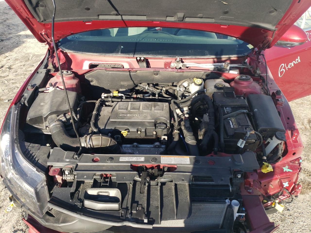 2014 Chevrolet Cruze VIN 1G1PC5SB4E7417999 Copart auction photo, front end / side damage thumbnail 11