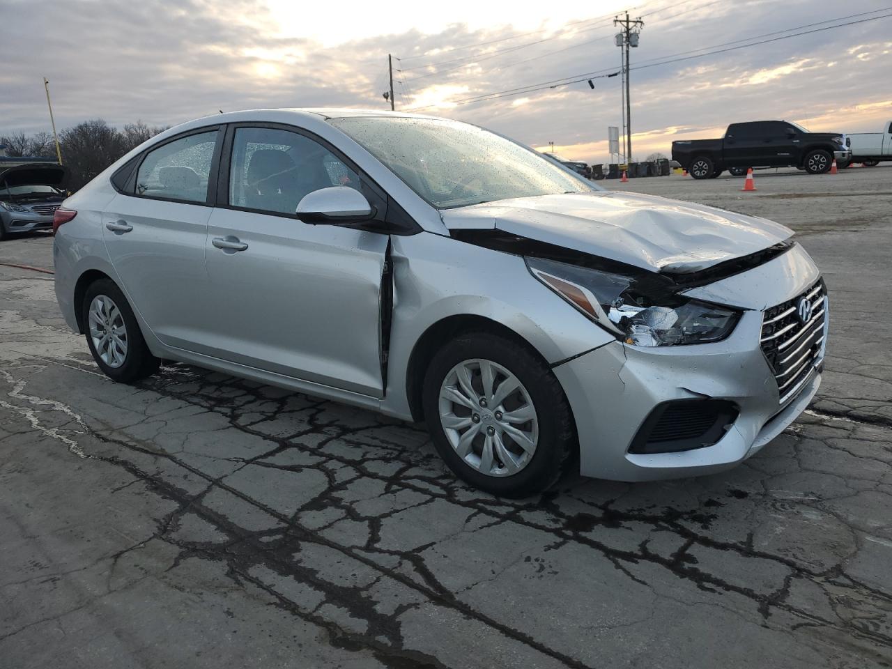 2019 Hyundai Accent VIN 3KPC24A35KE064181 Copart auction photo, front end damage thumbnail 4