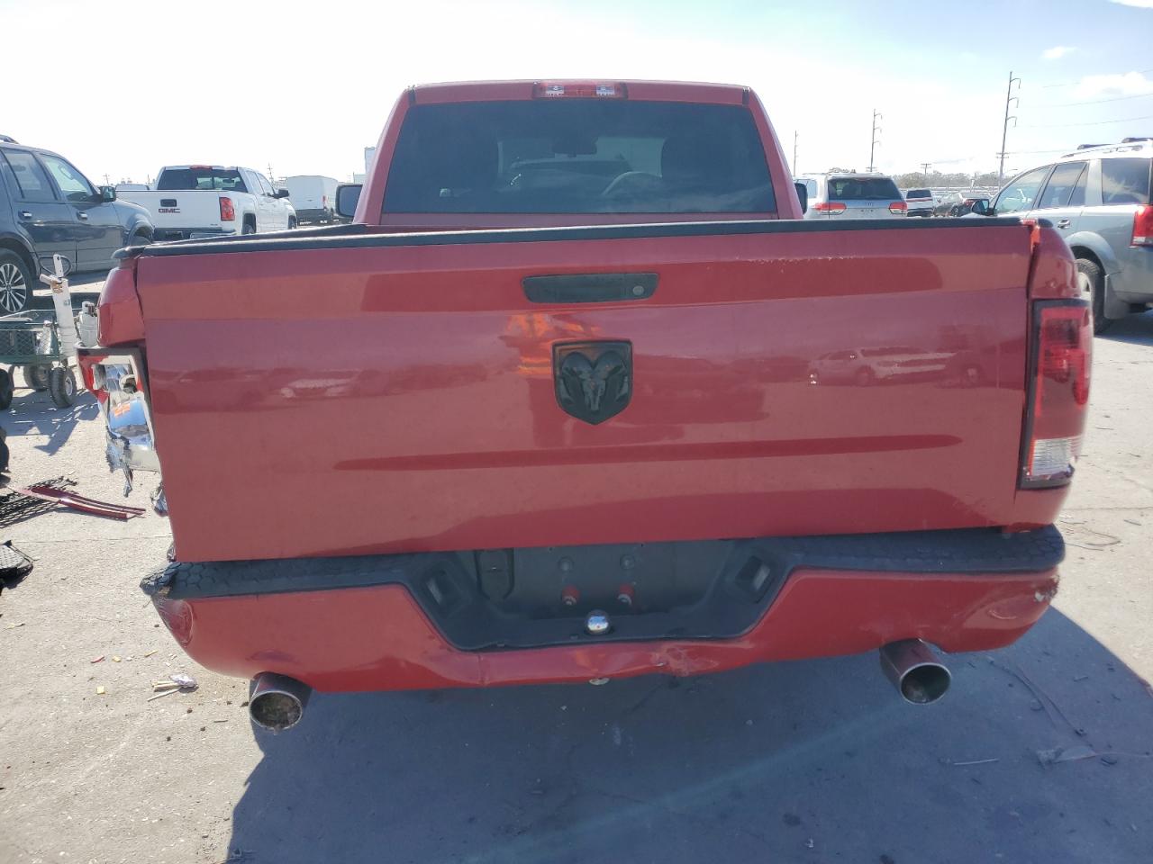 2014 RAM 1500 VIN 3C6JR6AT3EG135201 Copart auction photo, front end / rear end damage thumbnail 6