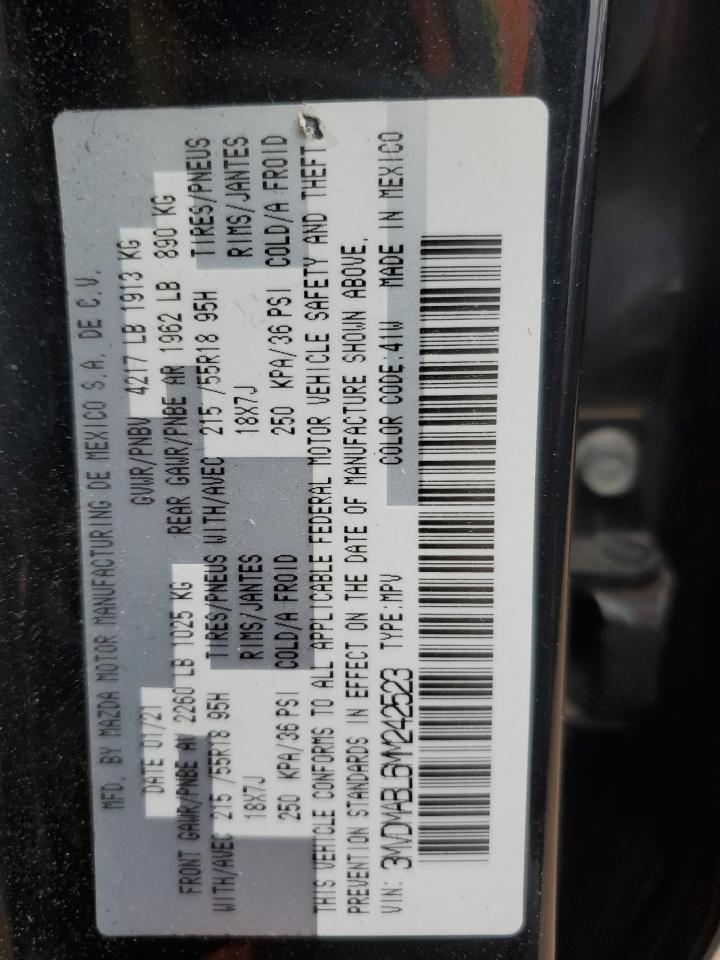 2021 Mazda CX-30 VIN 3MVDMABL6MM242523 Copart auction photo, rear end / minor dent/scratches damage thumbnail 13