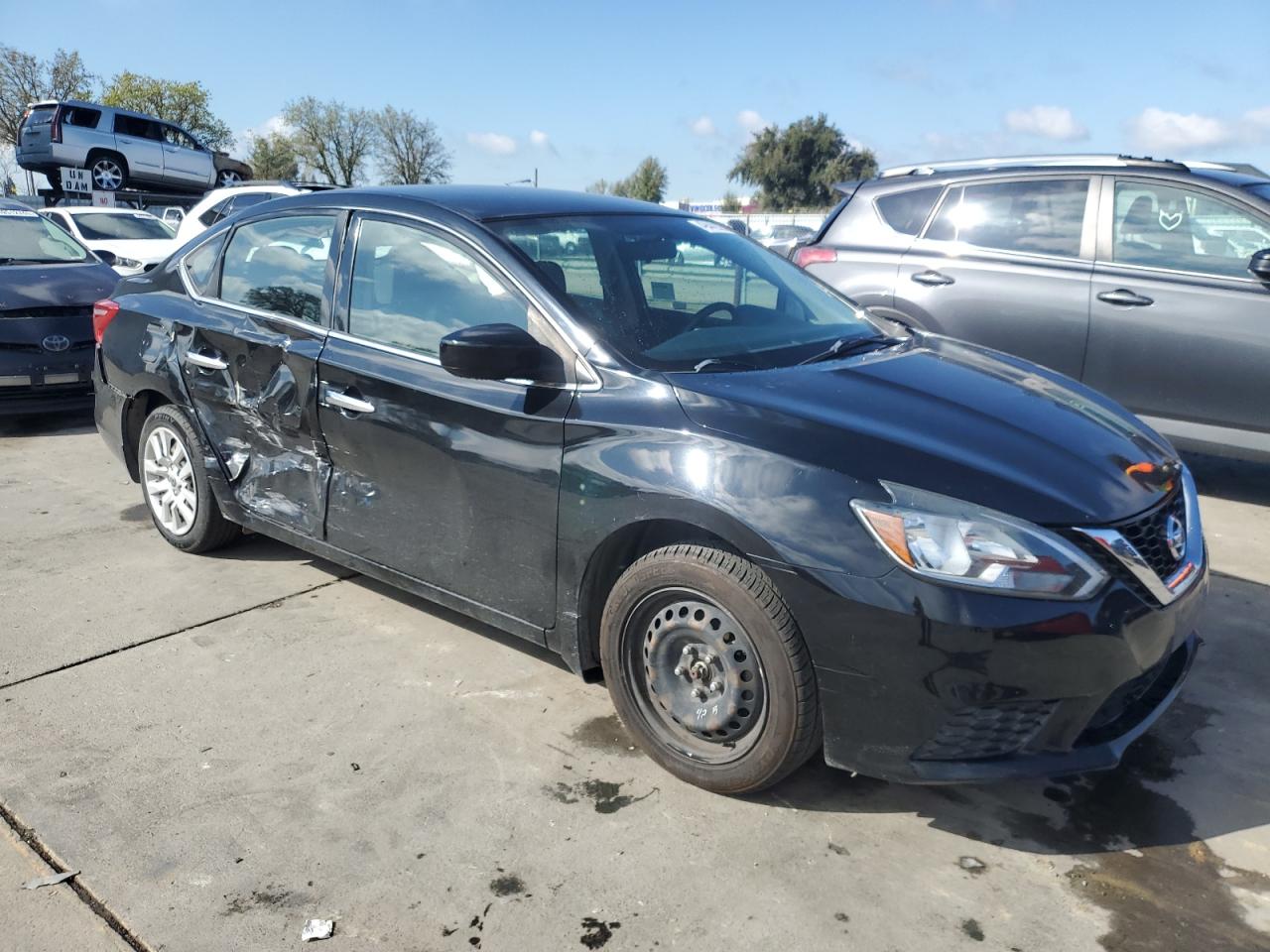 2016 Nissan Sentra VIN 3N1AB7AP9GL683562 Copart auction photo, side damage thumbnail 4
