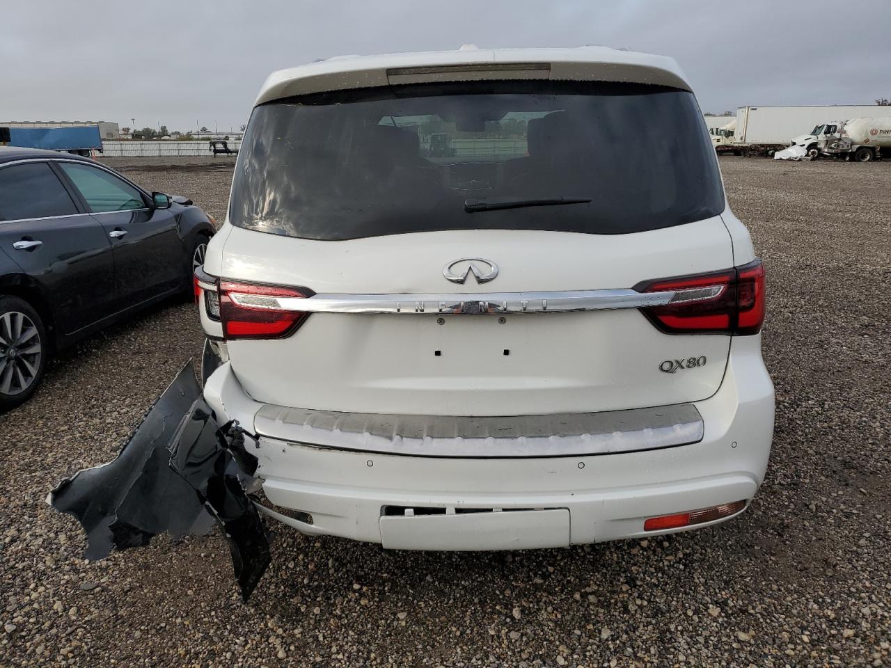 2018 Infiniti QX80 VIN JN8AZ2NF1J9660004 Copart auction photo, rear end / undercarriage damage thumbnail 6