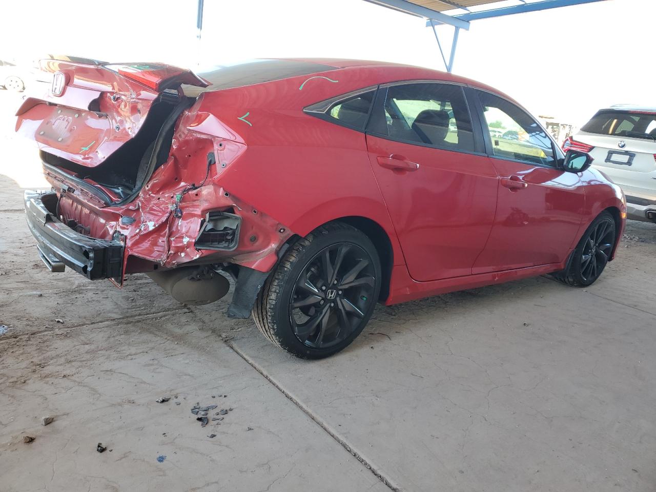 2020 Honda Civic VIN 2HGFC2F85LH589803 Copart auction photo, rear end damage thumbnail 3