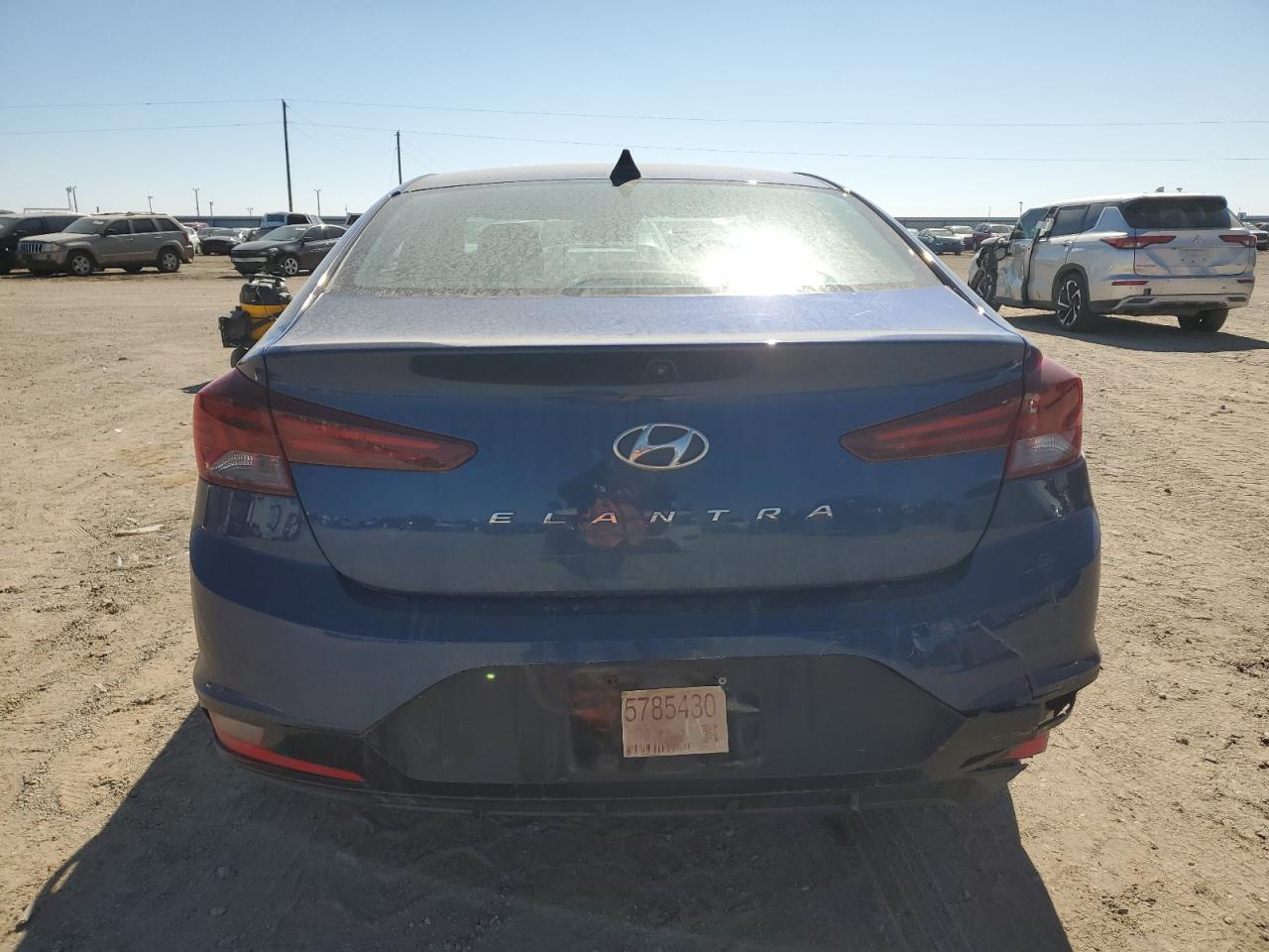 2020 Hyundai Elantra VIN 5NPD84LFXLH501129 Copart auction photo, vandalism / rear end damage thumbnail 6