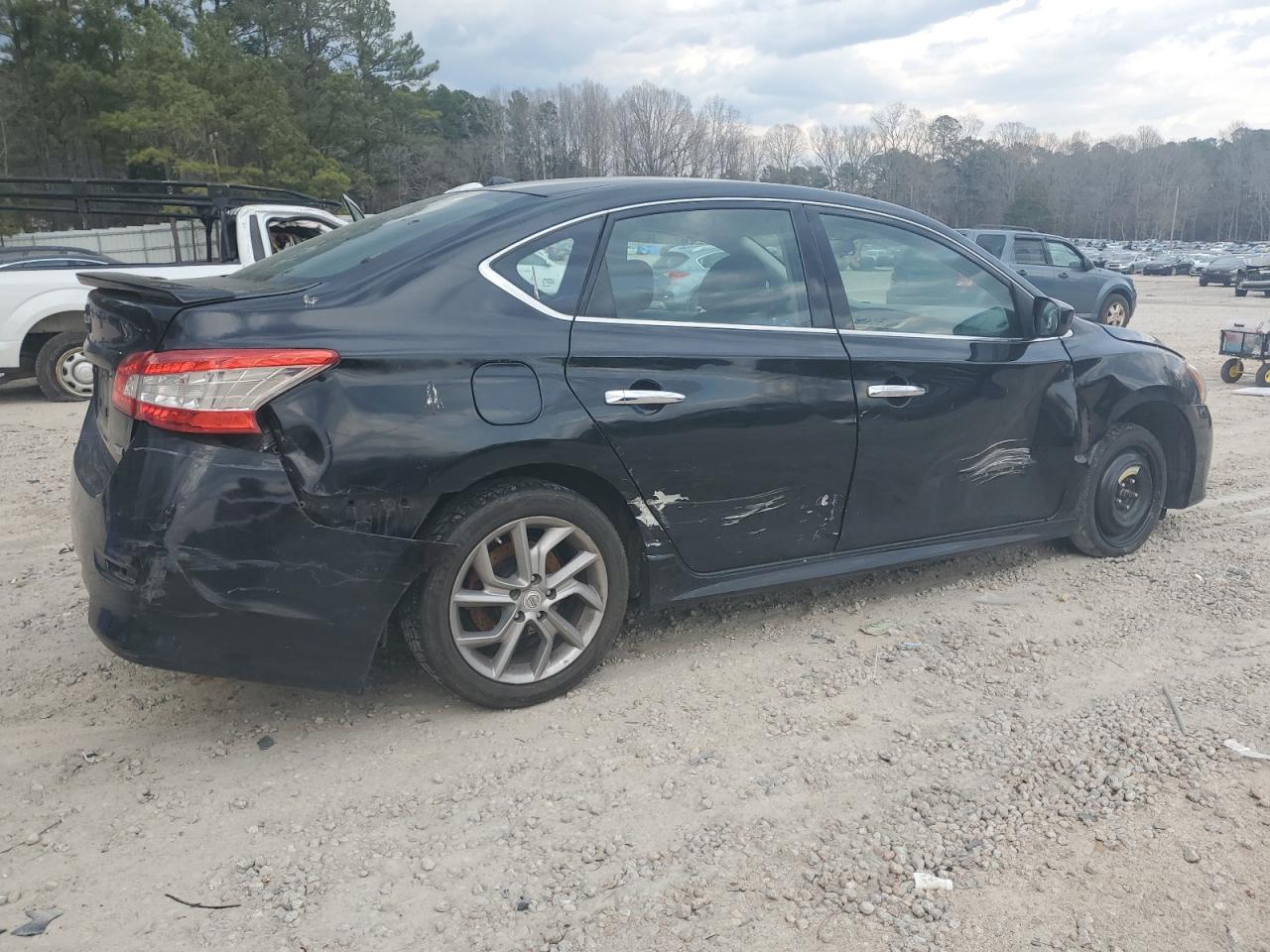 2014 Nissan Sentra VIN 3N1AB7AP8EY219565 Copart auction photo, side / rear end damage thumbnail 3