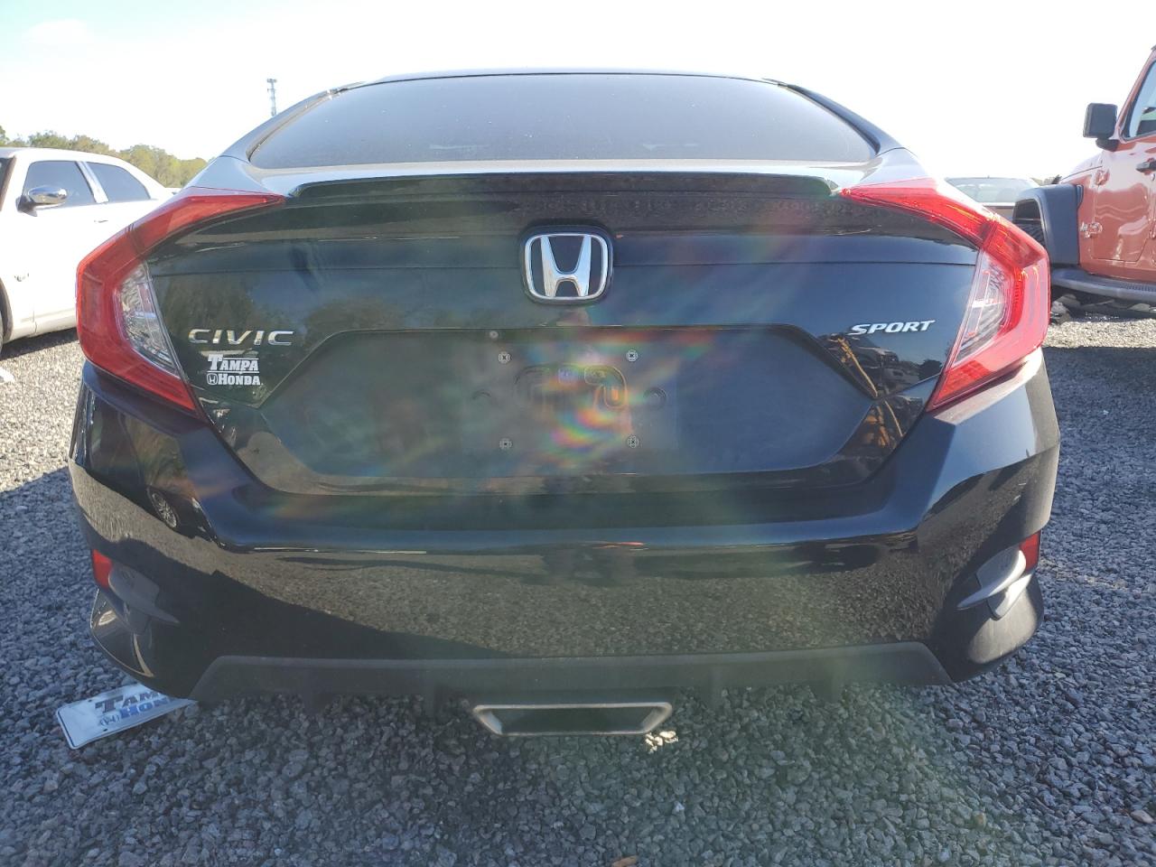 2019 Honda Civic VIN 2HGFC2F87KH561581 Copart auction photo, side / rear end damage thumbnail 6