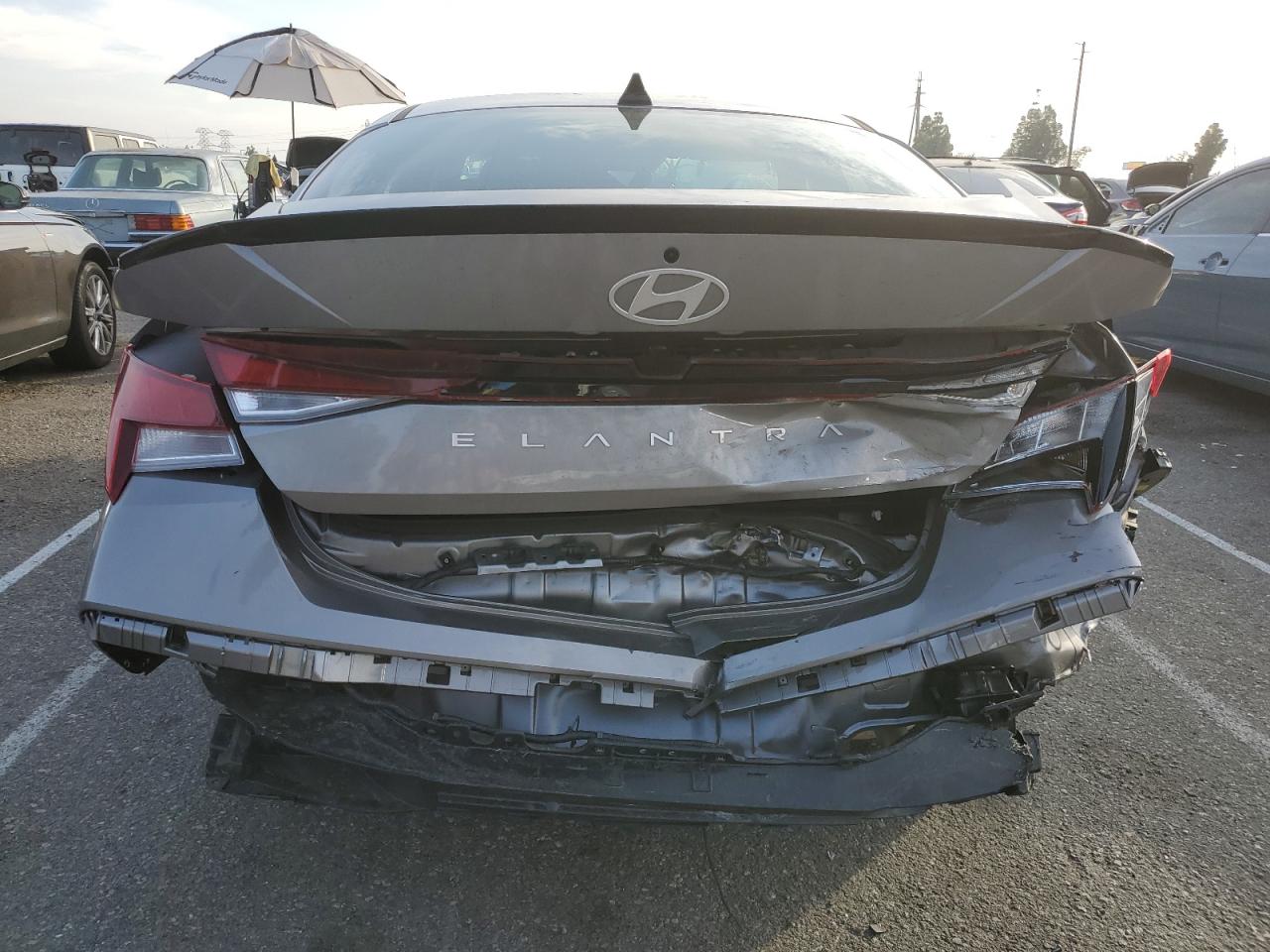 2025 Hyundai Elantra VIN KMHLM4DG7SU870187 Copart auction photo, front end / rear end damage thumbnail 6