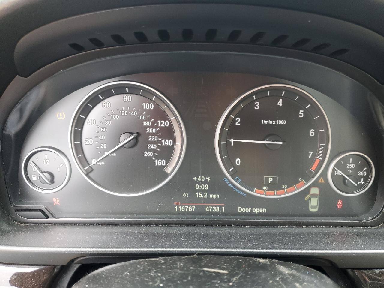 2013 BMW 5er VIN WBAXH5C58DD109765 Copart auction photo, minor dent/scratches damage thumbnail 9