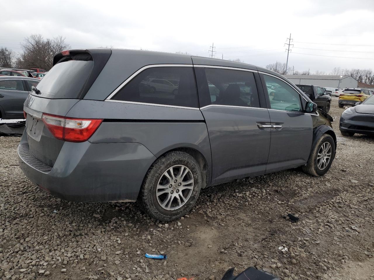 2013 Honda Odyssey VIN 5FNRL5H47DB007487 Copart auction photo, front end damage thumbnail 3