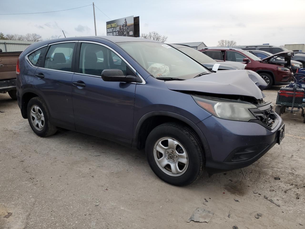 2013 Honda CR-V VIN 2HKRM4H3XDH601393 Copart auction photo, front end / minor dent/scratches damage thumbnail 4