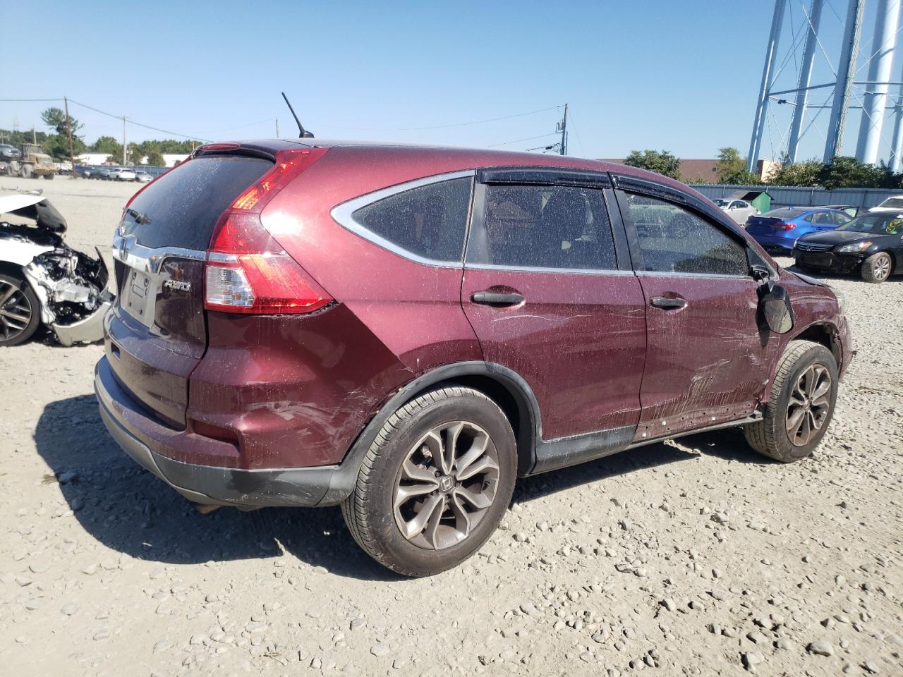 2015 Honda CR-V VIN 2HKRM4H30FH615063 Copart auction photo, all over damage thumbnail 3