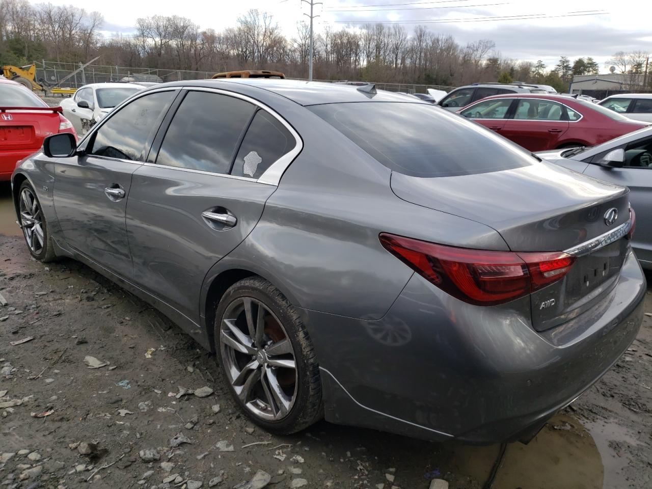 2019 Infiniti Q50 VIN JN1EV7AR5KM591227 Copart auction photo, vandalism damage thumbnail 2