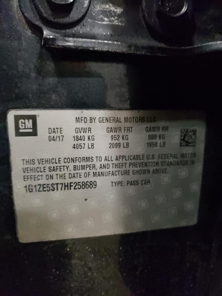 2017 Chevrolet Malibu VIN 1G1ZE5ST7HF258689 Copart auction photo, front end damage thumbnail 12