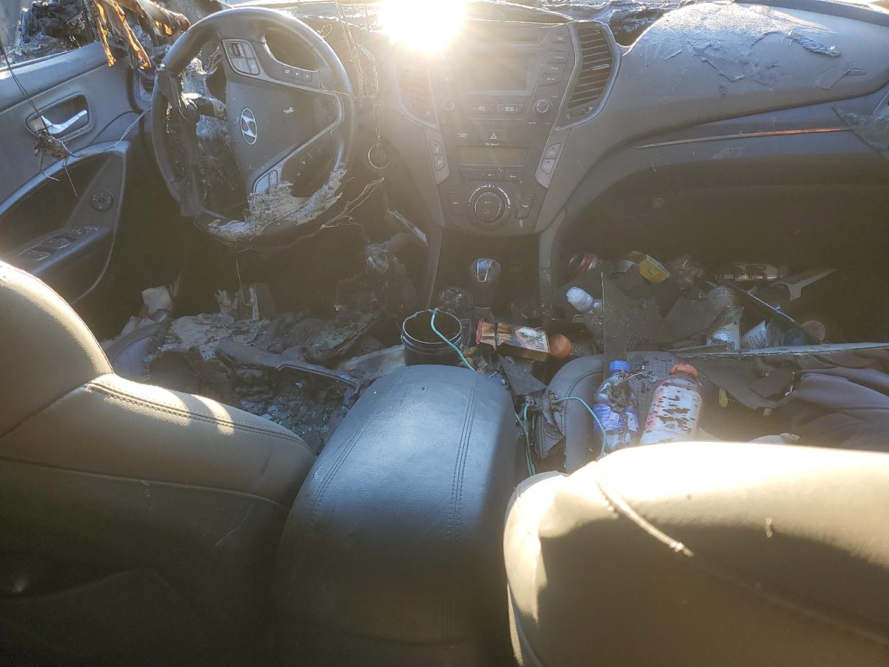 2013 Hyundai Santa Fe VIN 5XYZU3LB3DG120059 Copart auction photo, burn damage thumbnail 8