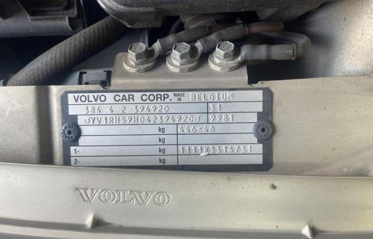 2004 Volvo S60 VIN YV1RH59H042394920 Copart auction photo, normal wear damage thumbnail 10
