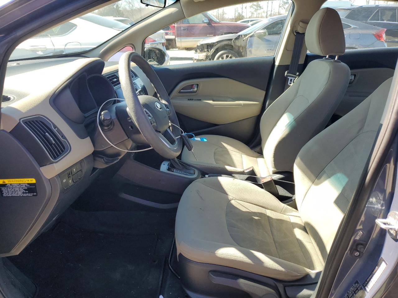 2016 KIA Rio VIN KNADM4A37G6681235 Copart auction photo, side damage thumbnail 7