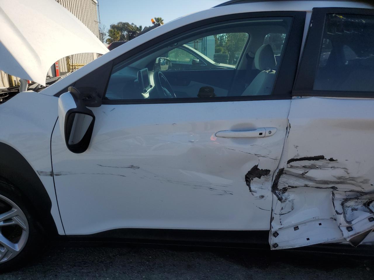 2023 Hyundai Kona VIN KM8K62AB7PU966430 Copart auction photo, side / rear end damage thumbnail 7