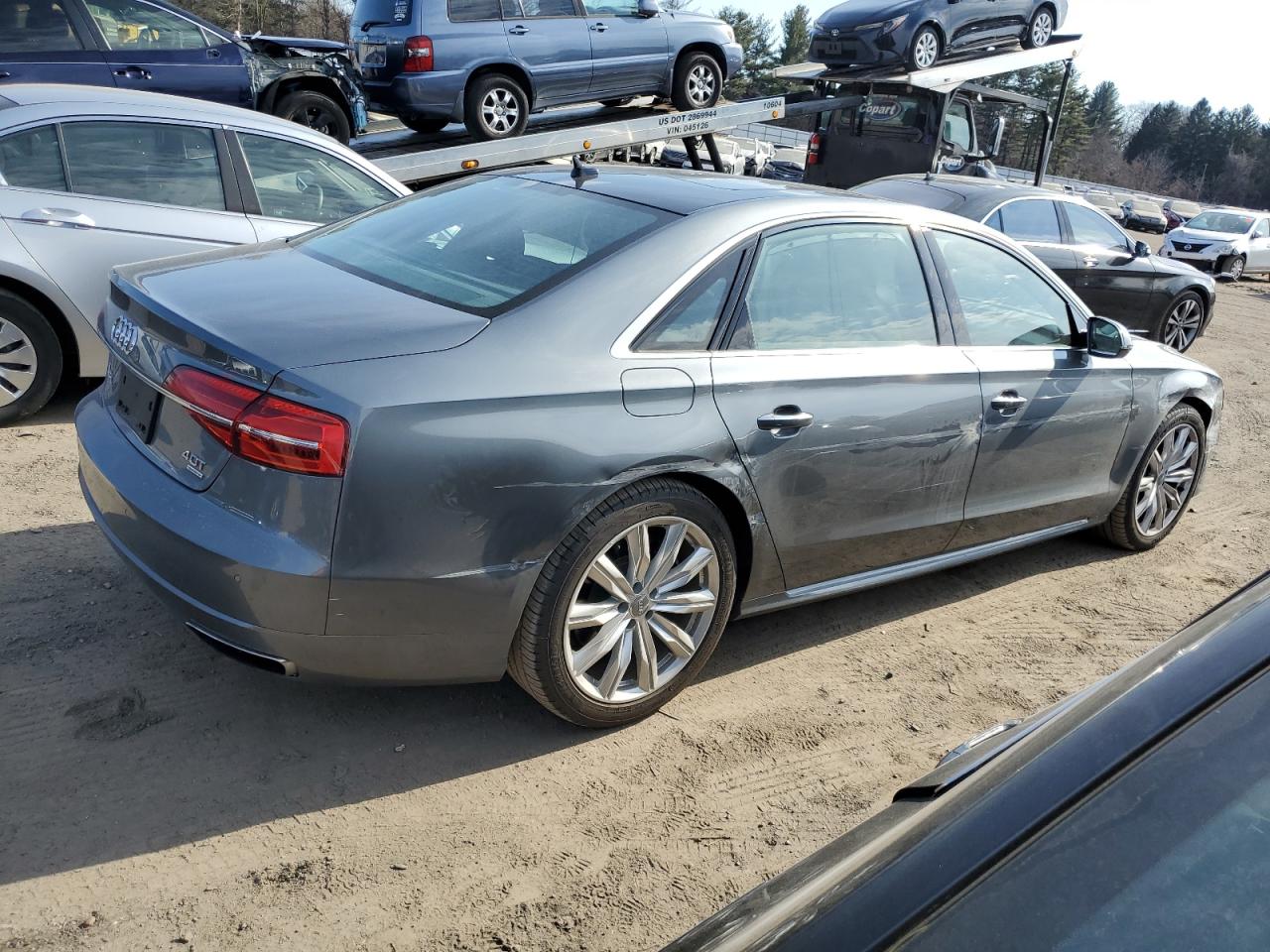 2017 Audi A8 VIN WAU43AFD2HN018729 Copart auction photo, side damage thumbnail 3
