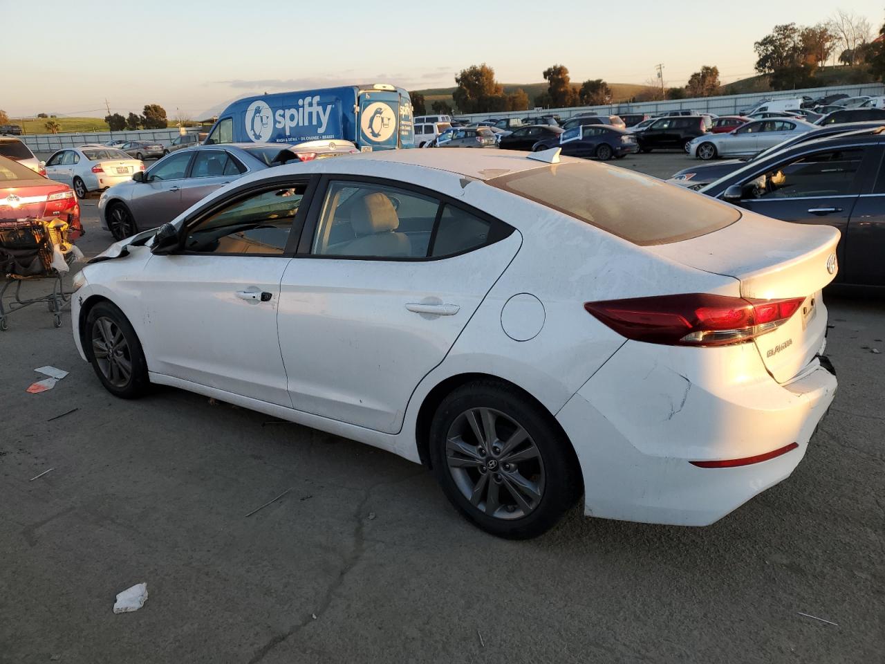 2017 Hyundai Elantra VIN 5NPD84LF7HH044366 Copart auction photo, front end / rear end damage thumbnail 2