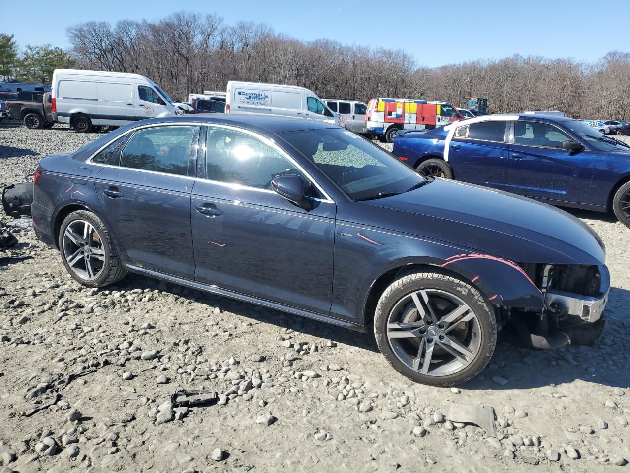 2018 Audi A4 VIN WAUENAF42JN018847 Copart auction photo, front end / side damage thumbnail 4