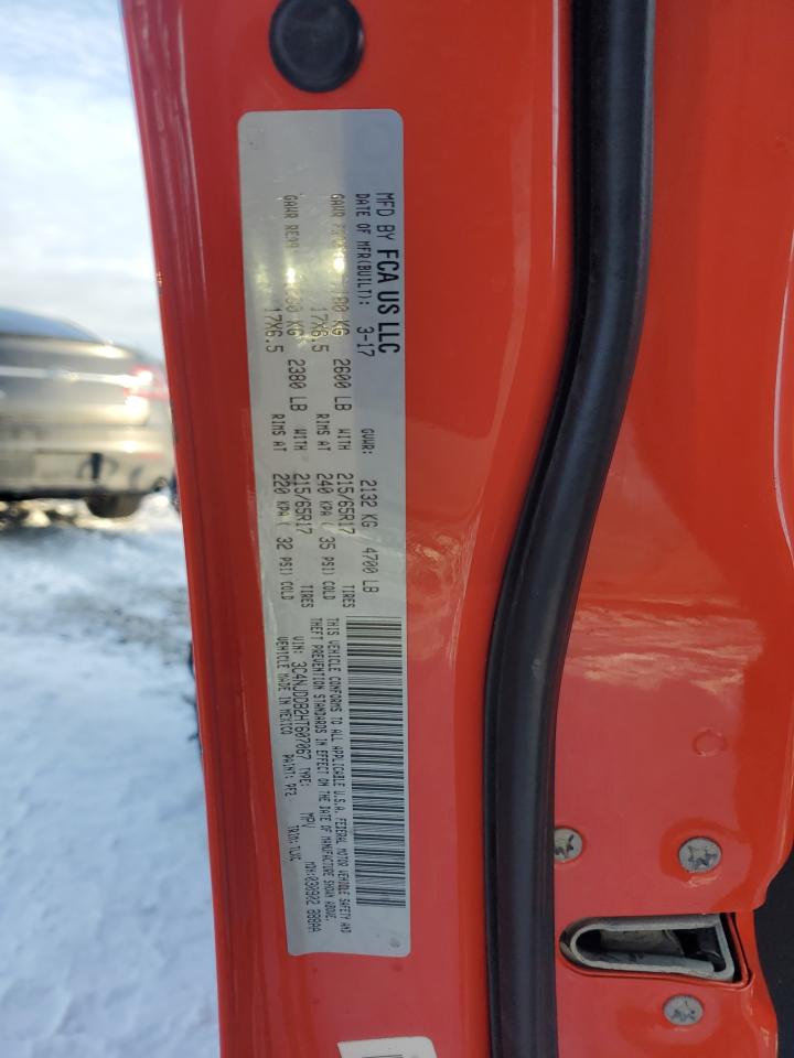 2017 Jeep Compass VIN 3C4NJDDB2HT607067 Copart auction photo, front end damage thumbnail 13