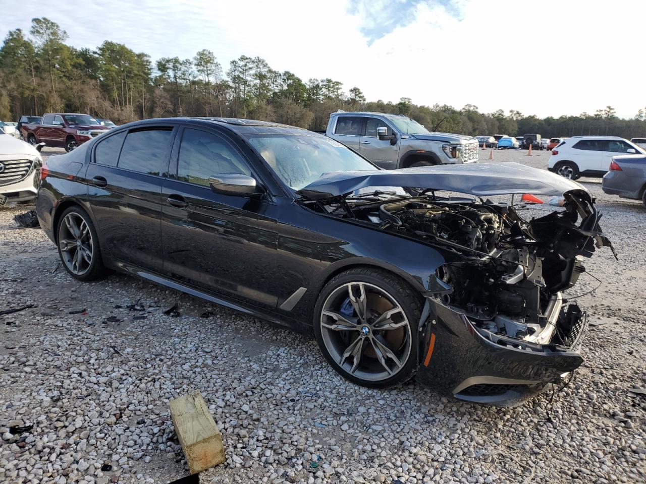 2020 BMW M5 VIN WBAJS7C01LCD23365 Copart auction photo, front end / side damage thumbnail 4