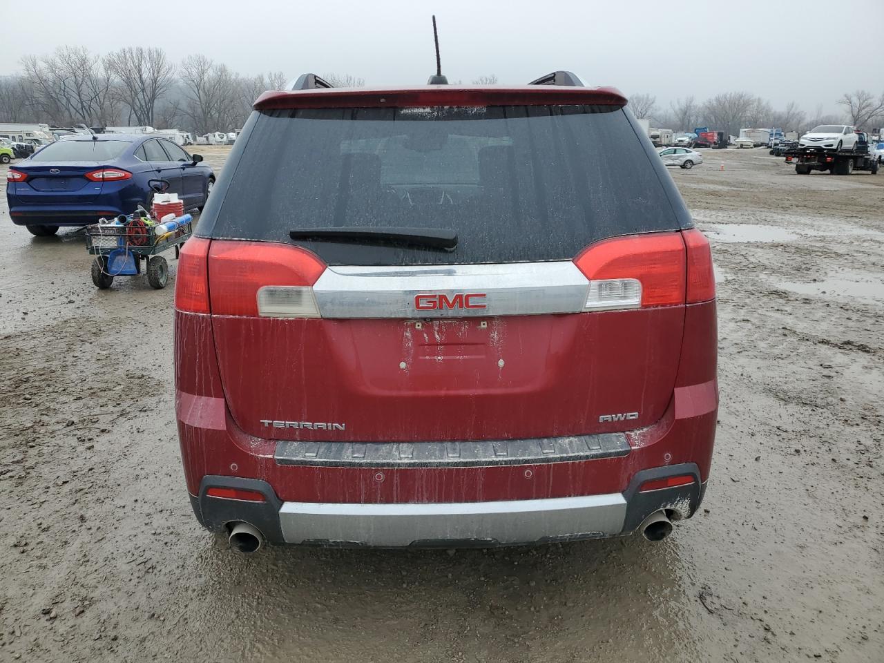 2015 GMC Terrain VIN 2GKFLYE32F6386766 Copart auction photo, side / front end damage thumbnail 6