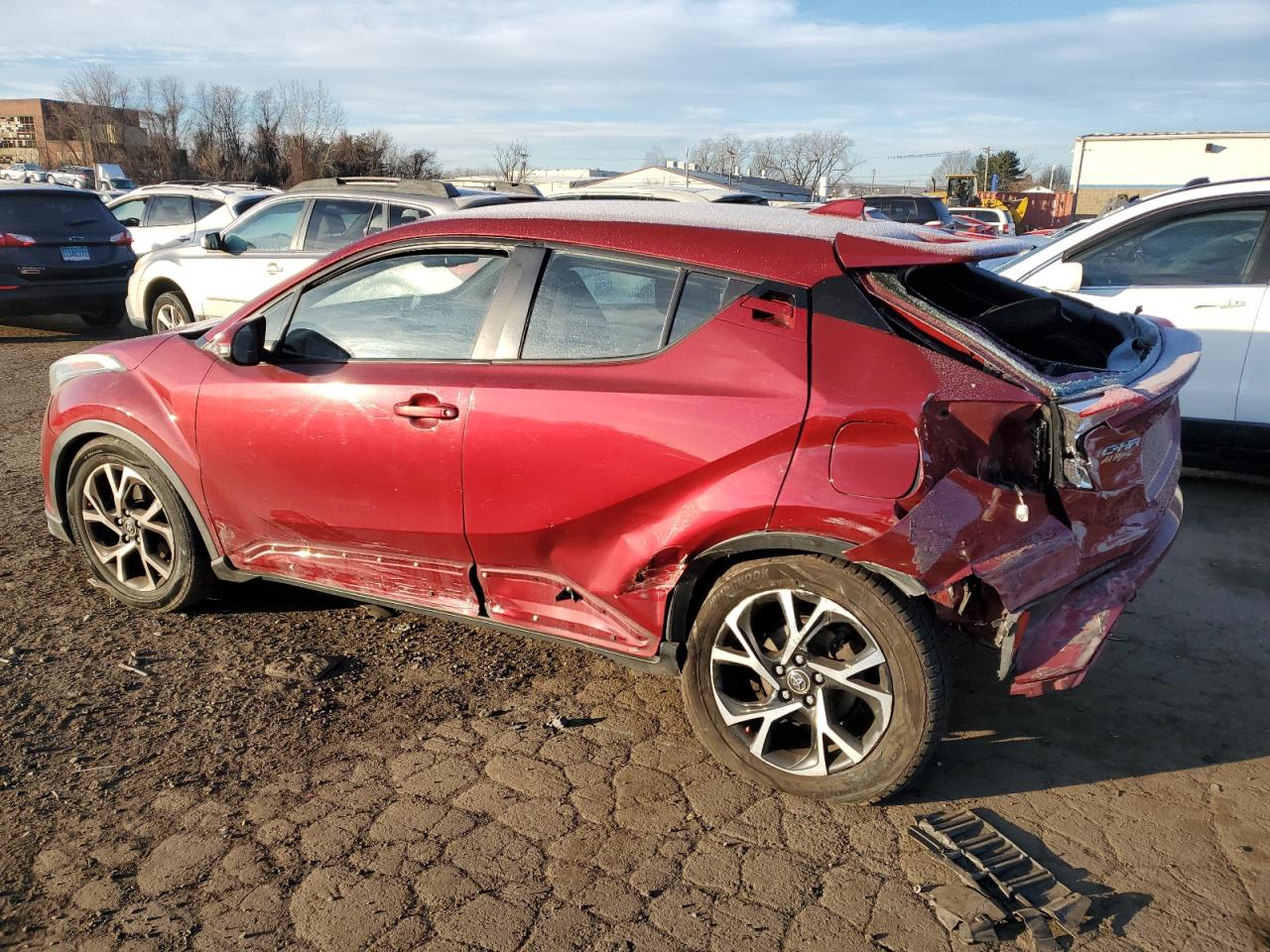 2018 Toyota C-HR VIN NMTKHMBXXJR001379 Copart auction photo, side / rear end damage thumbnail 2