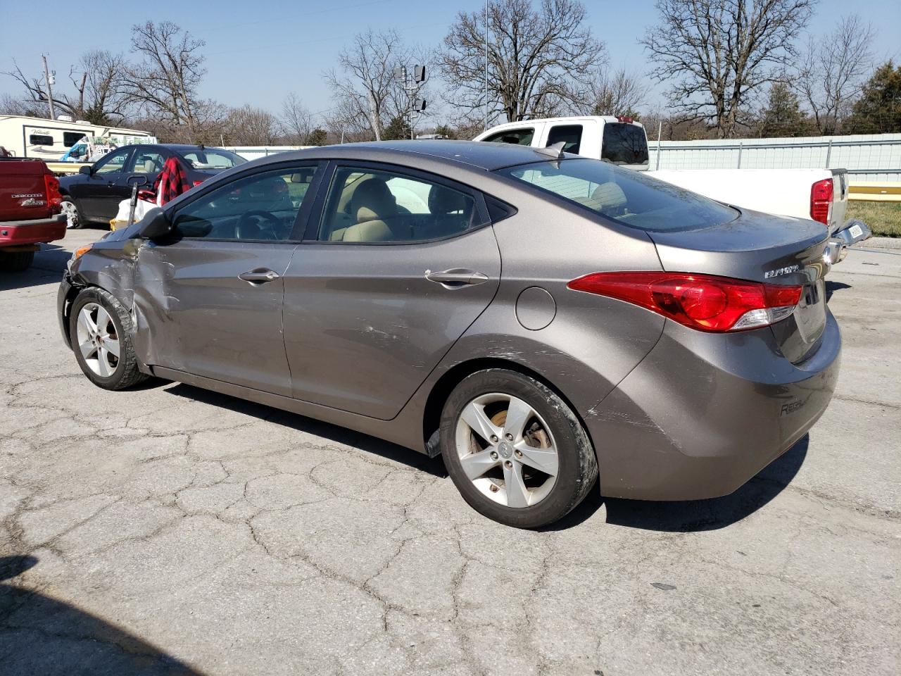 2013 Hyundai Elantra VIN 5NPDH4AE0DH333254 Copart auction photo, front end / hail damage thumbnail 2