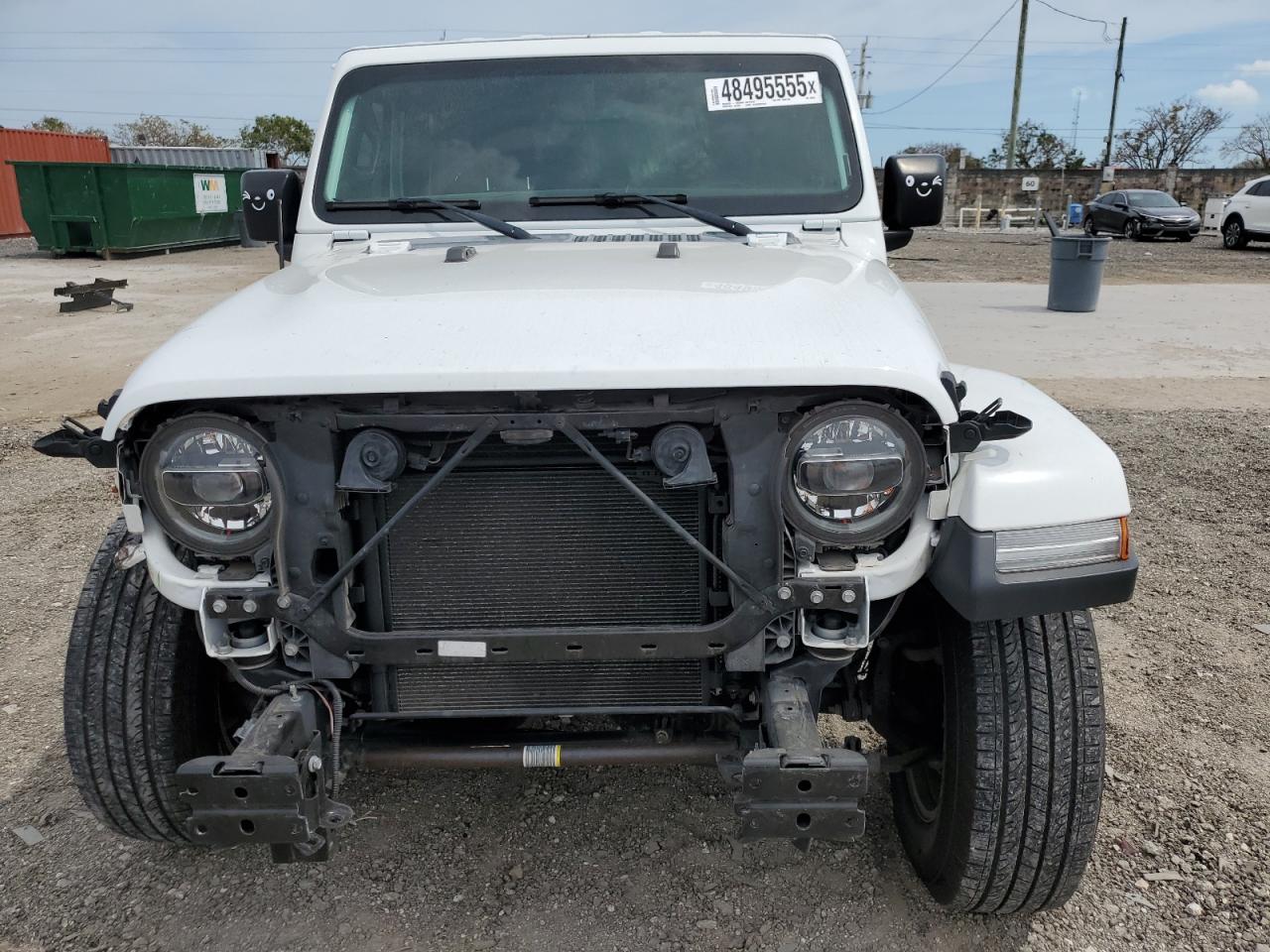 2019 Jeep Wrangler VIN 1C4HJXEG5KW585656 Copart auction photo, front end / minor dent/scratches damage thumbnail 5