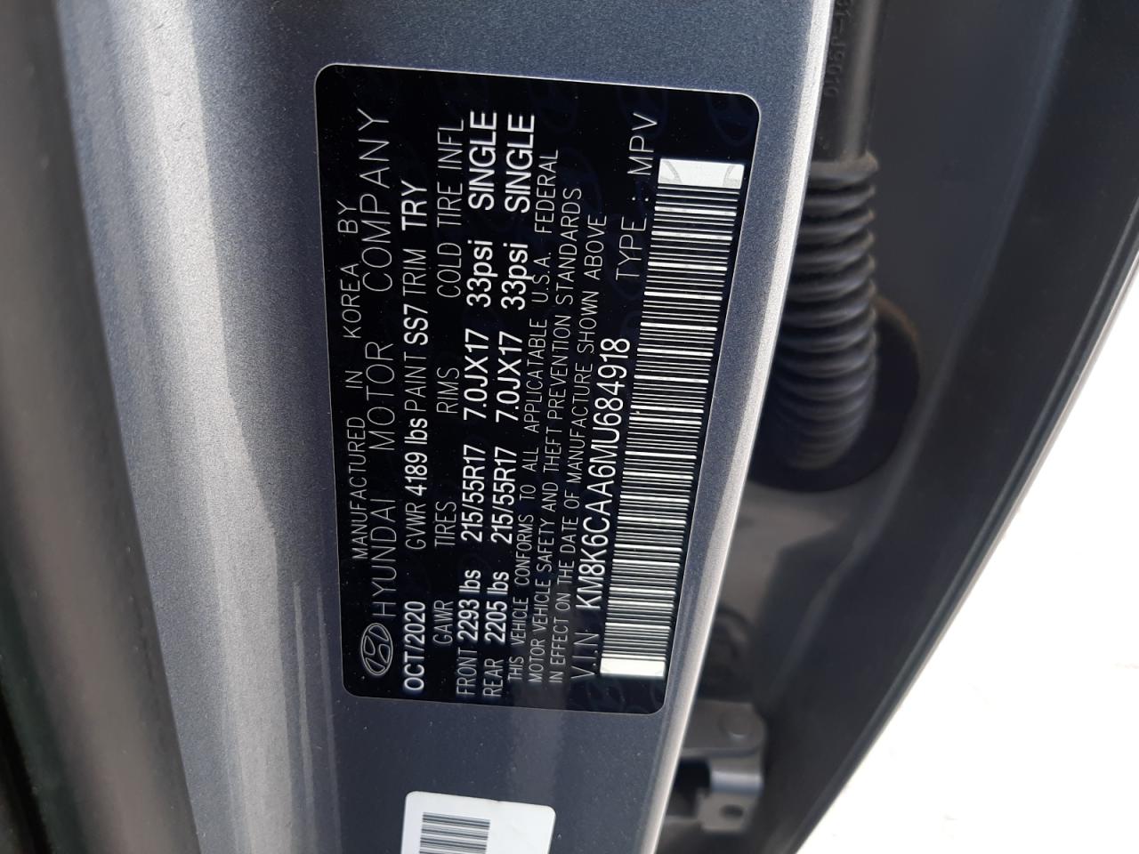 2021 Hyundai Kona VIN KM8K6CAA6MU684918 Copart auction photo, front end damage thumbnail 13